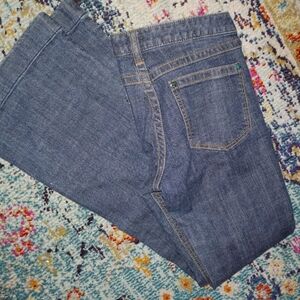 Free People Flare Wide Leg Jeans Pants 28 Dark Wash Retro